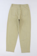 Khaki Solid High Waist Casual Pants - SELFTRITSS
