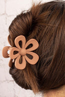 Camel Sweet Hollowed Flower Shape Claw Clip - SELFTRITSS