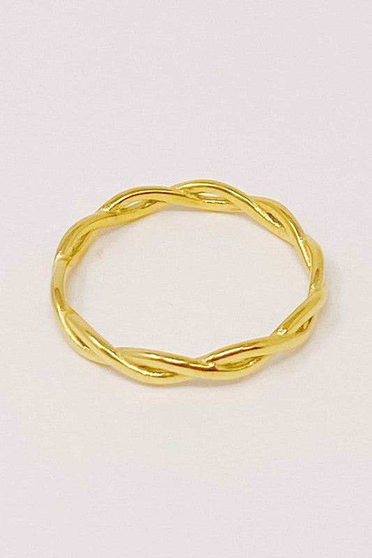 Dainty Twisted Rope Ring - SELFTRITSS   