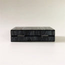 Round Toe Marbled Black Clutch Bag - SELFTRITSS