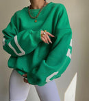 Women's Oversized Crew Neck Sweater - SELFTRITSS   