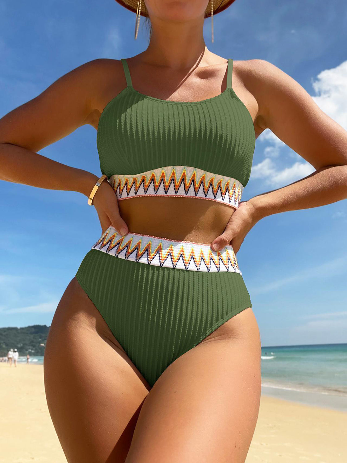 Scoop Neck Spaghetti Strap Two-Piece Swim Set - SELFTRITSS   