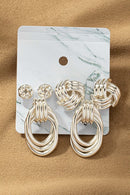 Premium Trio Metal Knot and Hoop Earrings - SELFTRITSS   