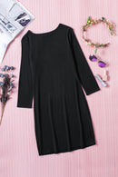 Black Cut-out Long Sleeve Bodycon Mini Dress - SELFTRITSS