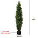 (2 Pack) 60” Artificial Cedar Boxwood Topiary Tree - SELFTRITSS