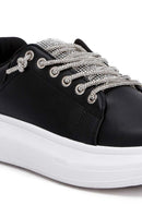 Jaxen Rhinestones Lace Up Sneakers - SELFTRITSS   