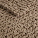 Handmade Chenille Chunky Knit Throw 50x60", Brown - SELFTRITSS
