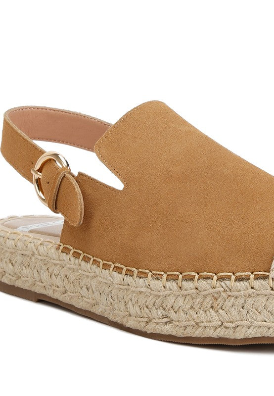 Affie Suede Slingback Strap Espadrilles - SELFTRITSS  