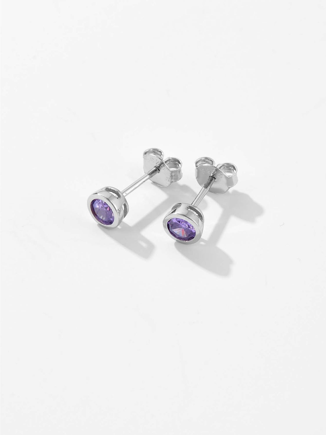 925 Sterling Silver Inlaid Zircon Stud Earrings - SELFTRITSS   