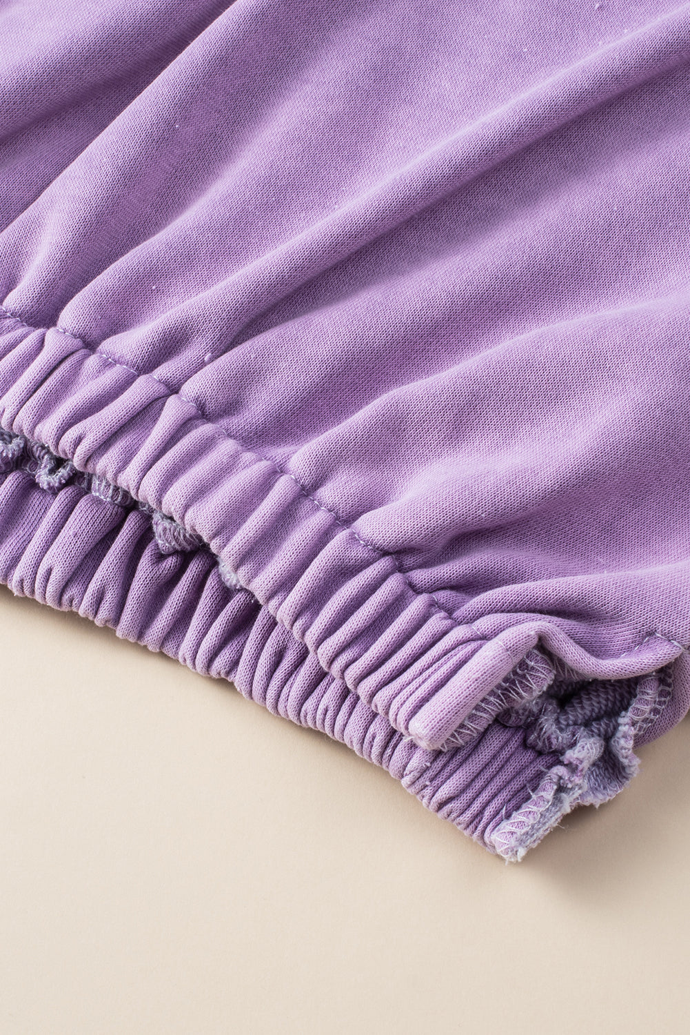 Wisteria Mineral Wash Drop Shoulder Casual Sweatshirt - SELFTRITSS
