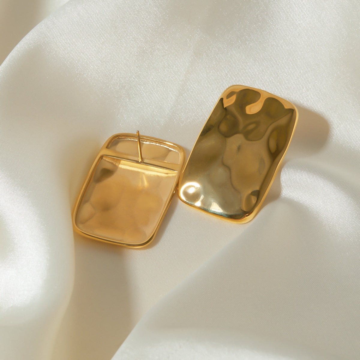 18K Gold-Plated Square Earrings - SELFTRITSS