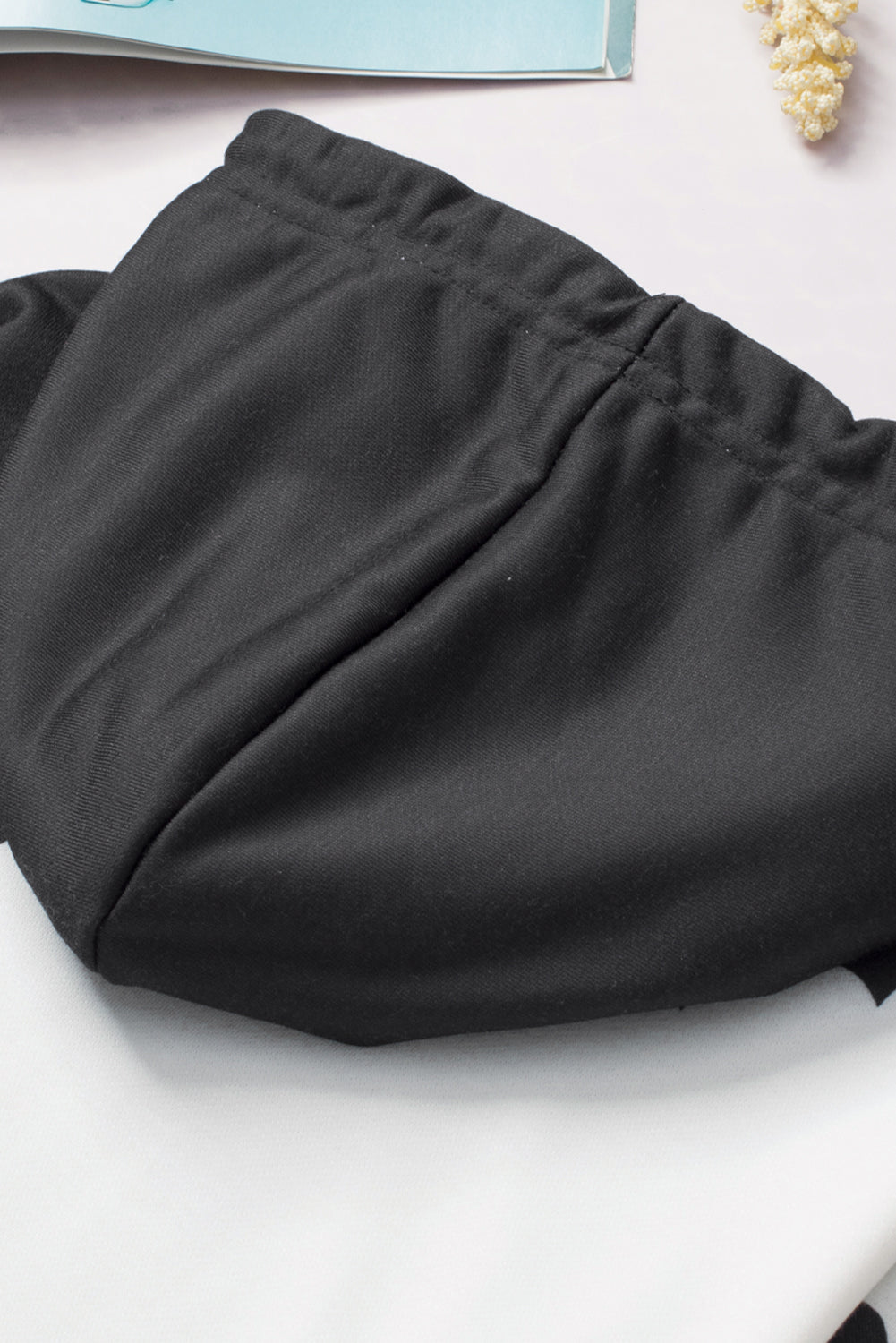 Black Cow Tie Dye Print Pocketed Drawstring Pullover Hoodie - SELFTRITSS