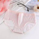 Plaid Printed Cotton Period Underwear For Women (4 PACK) - SELFTRITSS   