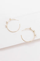 Diamond Studded Hoop Earrings - SELFTRITSS   