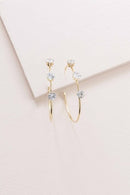 Diamond Studded Hoop Earrings - SELFTRITSS   