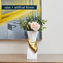 Gold Hand Vase with artificial flowers - SELFTRITSS   