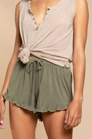 Light Weight Ruffle Trim Shorts - SELFTRITSS   