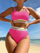 Scoop Neck Spaghetti Strap Two-Piece Swim Set - SELFTRITSS