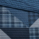 Cottage Oversize 3-Piece Quilt Set, Blue - SELFTRITSS