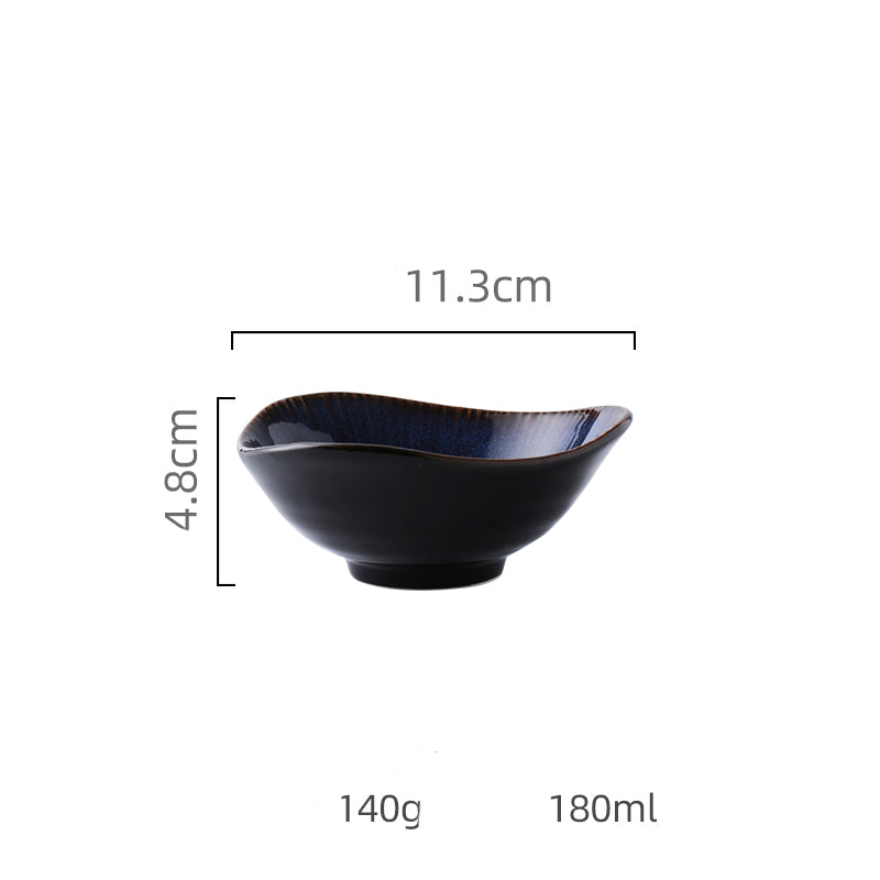 Blue ceramic plate bowl - SELFTRITSS