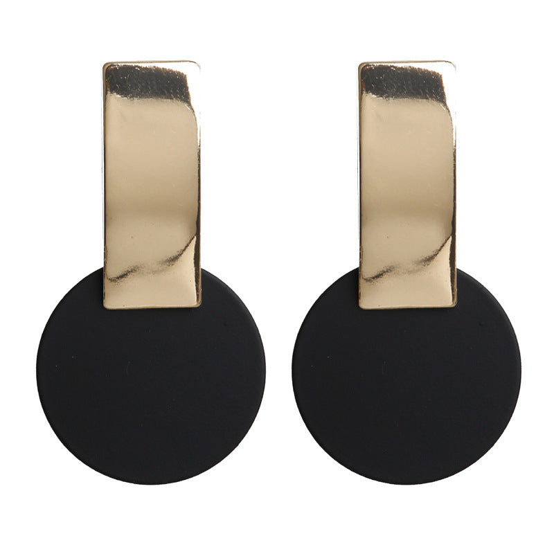 Metal long round earrings earrings - SELFTRITSS