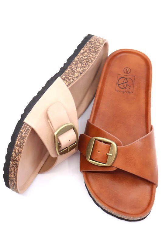 Footbed Sandal with Buckle Ornament