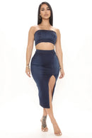 Miami Skirt Set in Dark Denim - SELFTRITSS   