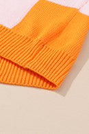 Orange Checkered Bishop Sleeve Sweater - SELFTRITSS   