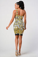 Animal Printed Bandage Dress - SELFTRITSS   