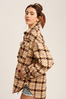 Oversized Plaid Soft Sherling Shacket - SELFTRITSS   