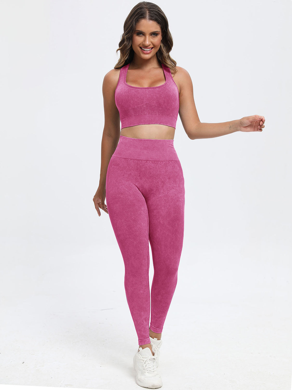 Scoop Neck Wide Strap Top and Pants Active Set - SELFTRITSS   