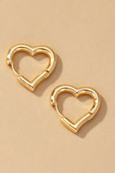 Heart shape hinged huggie hoop earrings - SELFTRITSS   