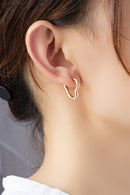 Heart shape hinged huggie hoop earrings - SELFTRITSS   