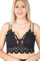 Plus Crochet Lace Bralette with Bra Pads - SELFTRITSS