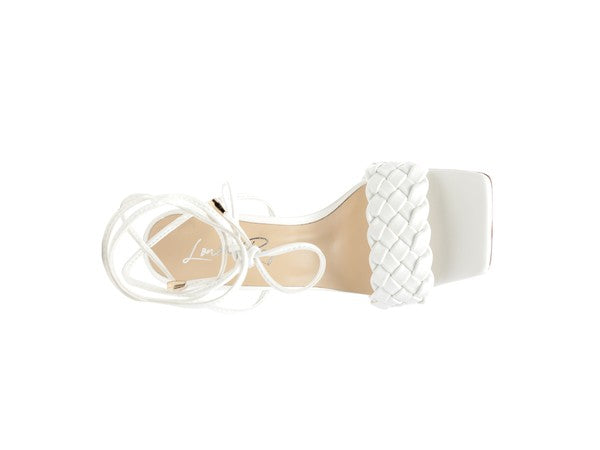 SKORA TIE UP HEELED SANDALS - SELFTRITSS  