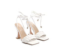 SKORA TIE UP HEELED SANDALS - SELFTRITSS  