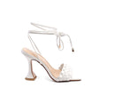 SKORA TIE UP HEELED SANDALS - SELFTRITSS  