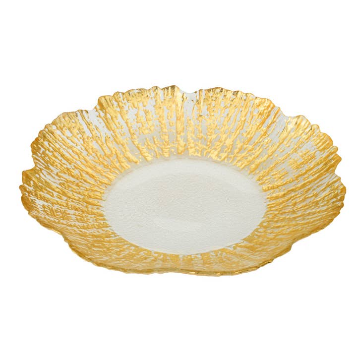 Gold Scalloped Flower Shaped Platter - SELFTRITSS   