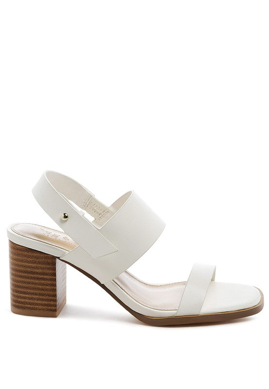 Slingback Block Heel Leather Sandal - SELFTRITSS