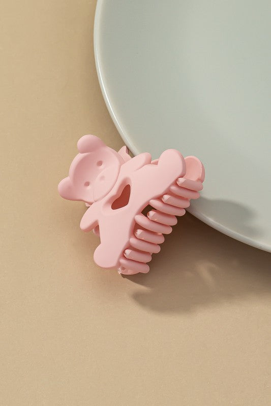 Matte finish teddy bear hair claw clip - SELFTRITSS   