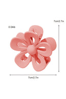 Light Pink Sweet Hollowed Flower Shape Claw Clip - SELFTRITSS