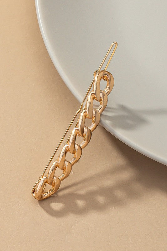 High polish curb chain hair clip - SELFTRITSS   