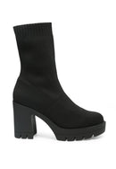 Zinnia Knitted Block Heeled Boots - SELFTRITSS