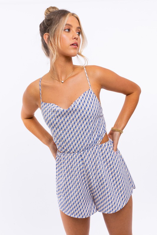 Cowl Neck Romper - SELFTRITSS   