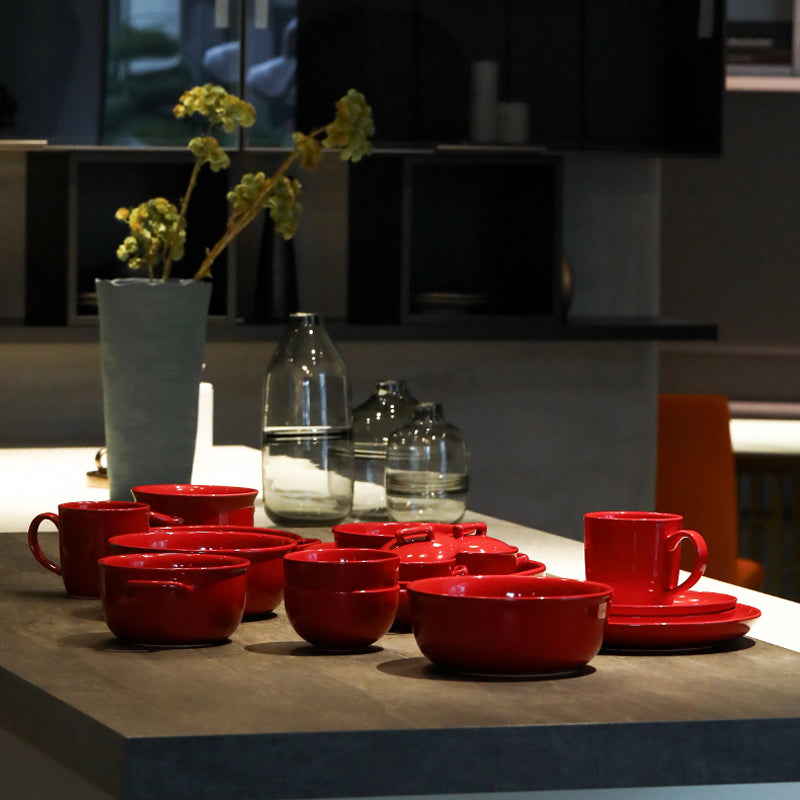 Luxury Red Glaze Ceramic Dinner Sets - SELFTRITSS
