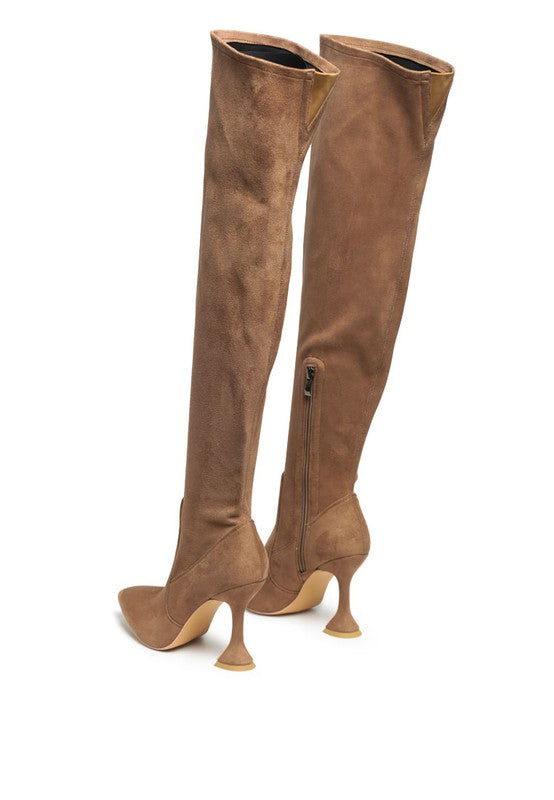 Brandy Over The Knee High Heeled Boots - SELFTRITSS