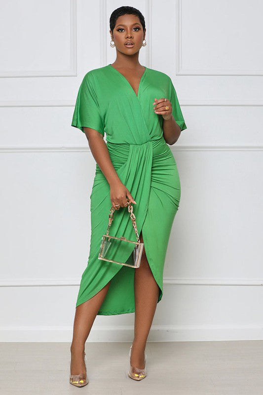 Green Midi Plus Size Dress