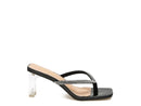 LITCHI CRYSTAL LINED THONG BLOCK HEELED SANDAL - SELFTRITSS   