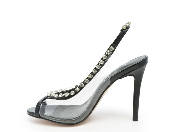 Camarine Clear Stiletto Sling-back - SELFTRITSS