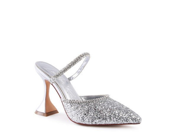 IRIS Glitter Spool Heel Sandal - SELFTRITSS   